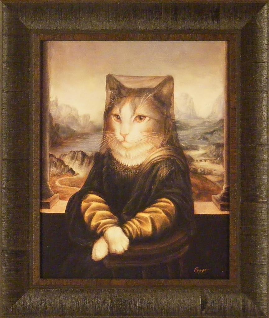 Amazon.com: Mona Peaches by Melinda Copper 17x20 Cat Whimsical